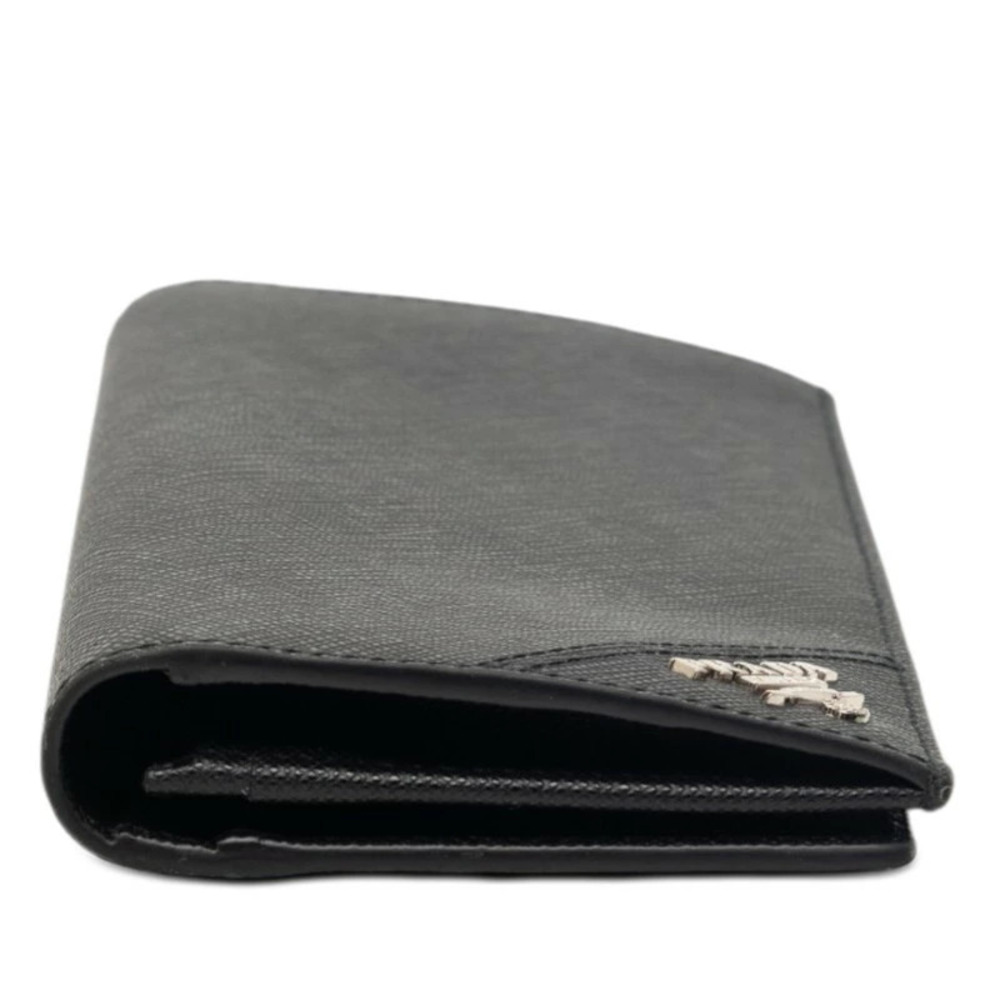 Prada Saffiano Bi fold Long Wallet Black Leather - Picture 3 of 6